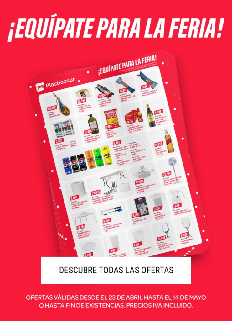 productos para la Feria de Sevilla Plasticosur