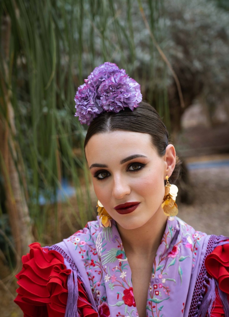 flores artesanales para flamenca Blanco Azahar