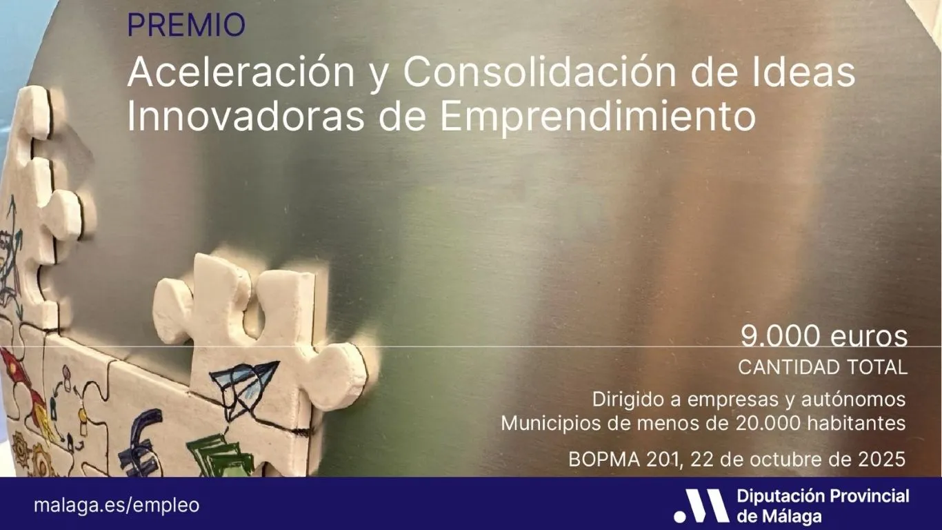 La Diputación de Málaga destina 18.000 euros a premiar iniciativas emprendedoras contra el despoblamiento