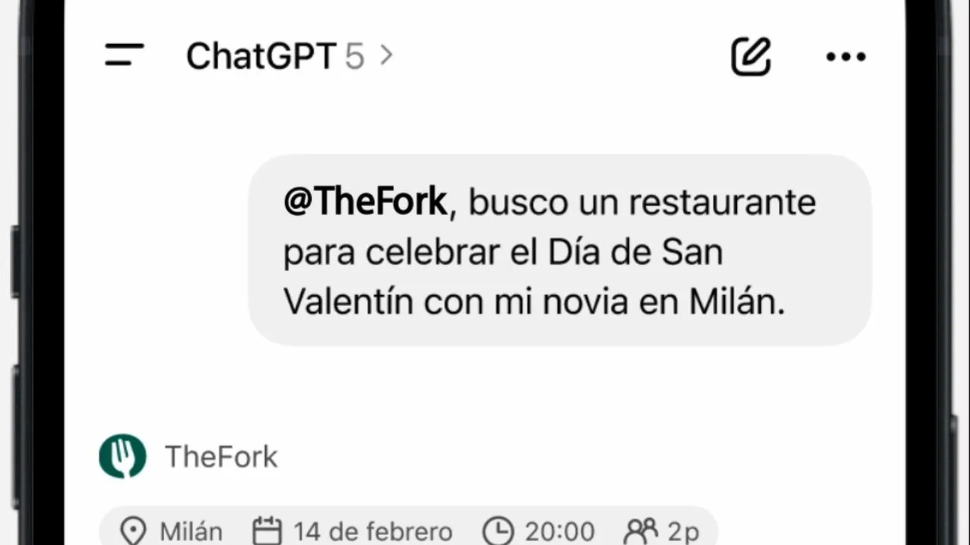 TheFork lanza en España una nueva funcionalidad que permite reservar restaurantes con IA a través de ChatGPT