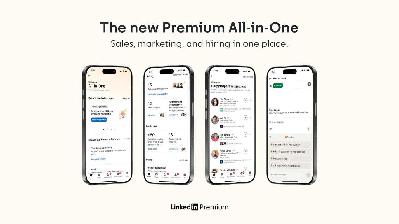 LinkedIn lanza Premium All-in-One para impulsar la visibilidad y el crecimiento de las pequeñas empresas