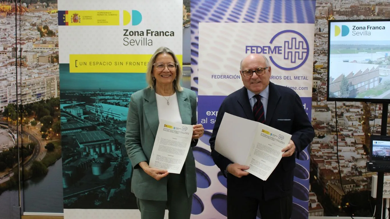 Zona Franca de Sevilla y FEDEME firman acuerdo para impulsar el desarrollo industrial, la innovación y el empleo cualificado en el sector del metal