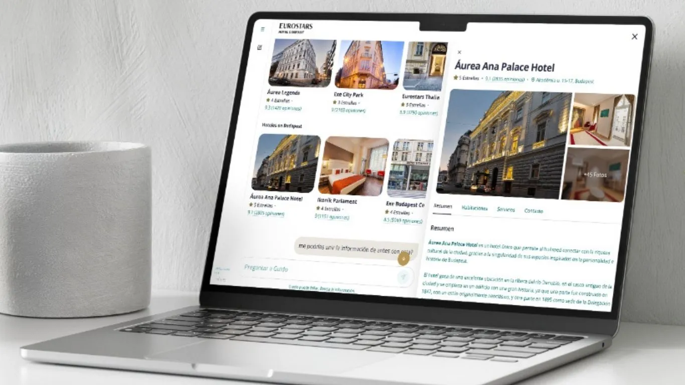 Eurostars Hotel Company presenta en Barcelona un asistente conversacional con inteligencia artificial para planificar y reservar viajes desde su web el 21 de abril de 2026