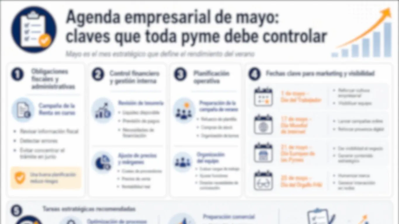 Agenda empresarial de mayo para pymes