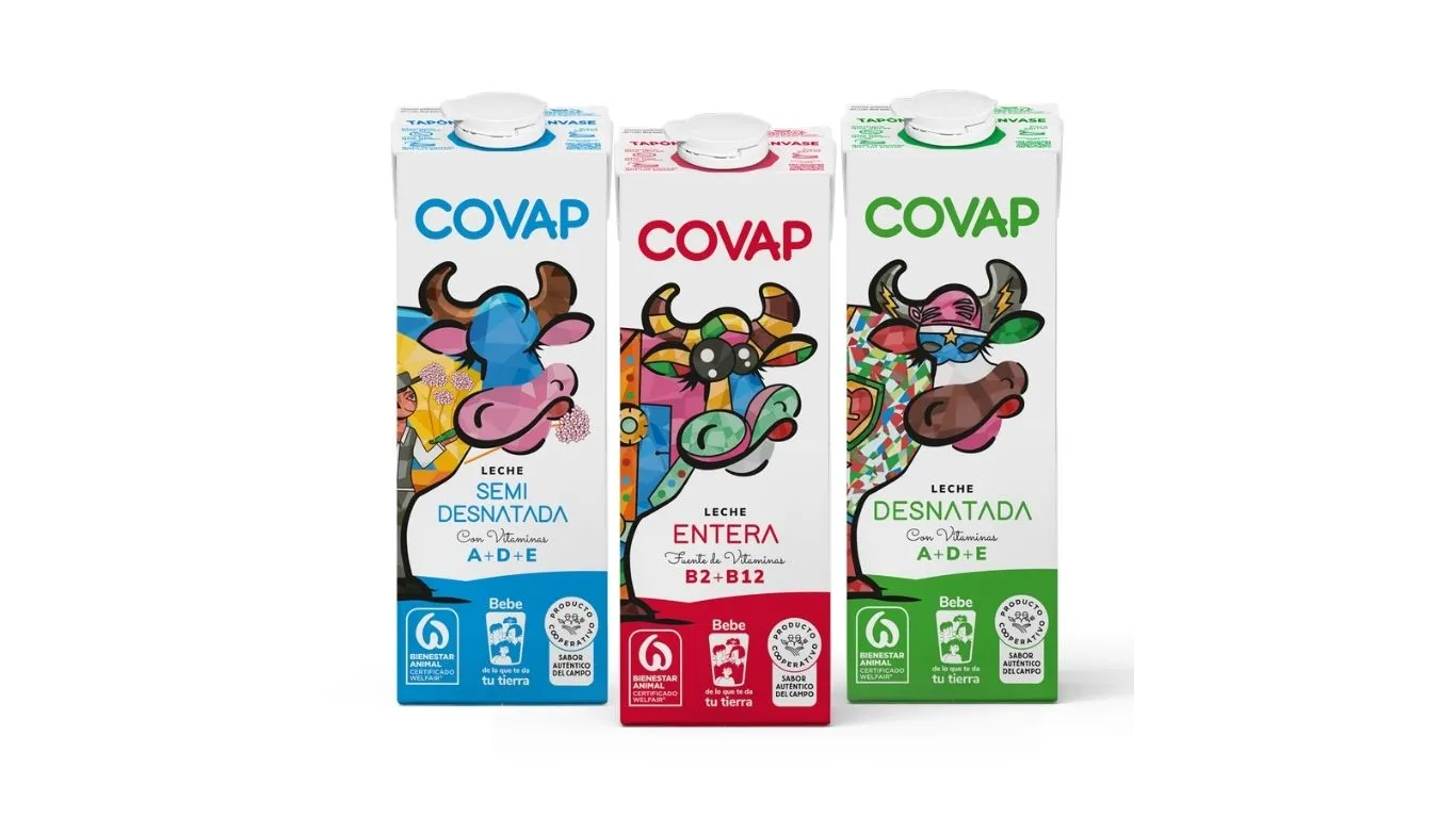 COVAP llevará a sus envases de leche los diseños creados por escolares de tres colegios andaluces