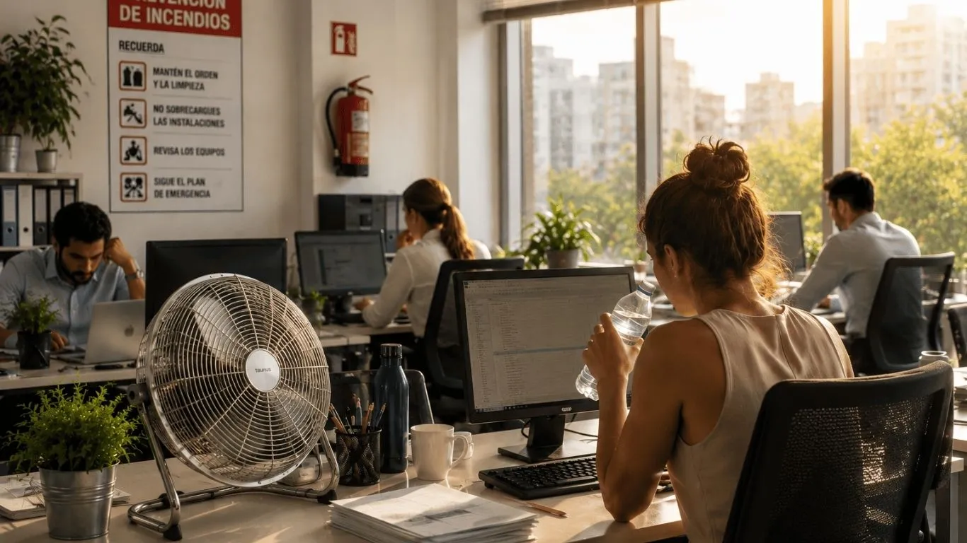 Cinco fallos que aumentan el riesgo de incendio en los centros de trabajo durante una ola de calor